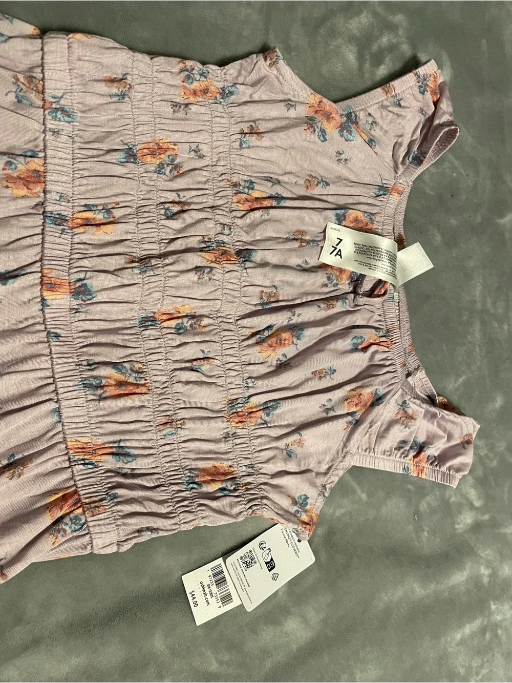 OshKosh B'gosh Lavender Floral Wide-Leg Jumpsuit